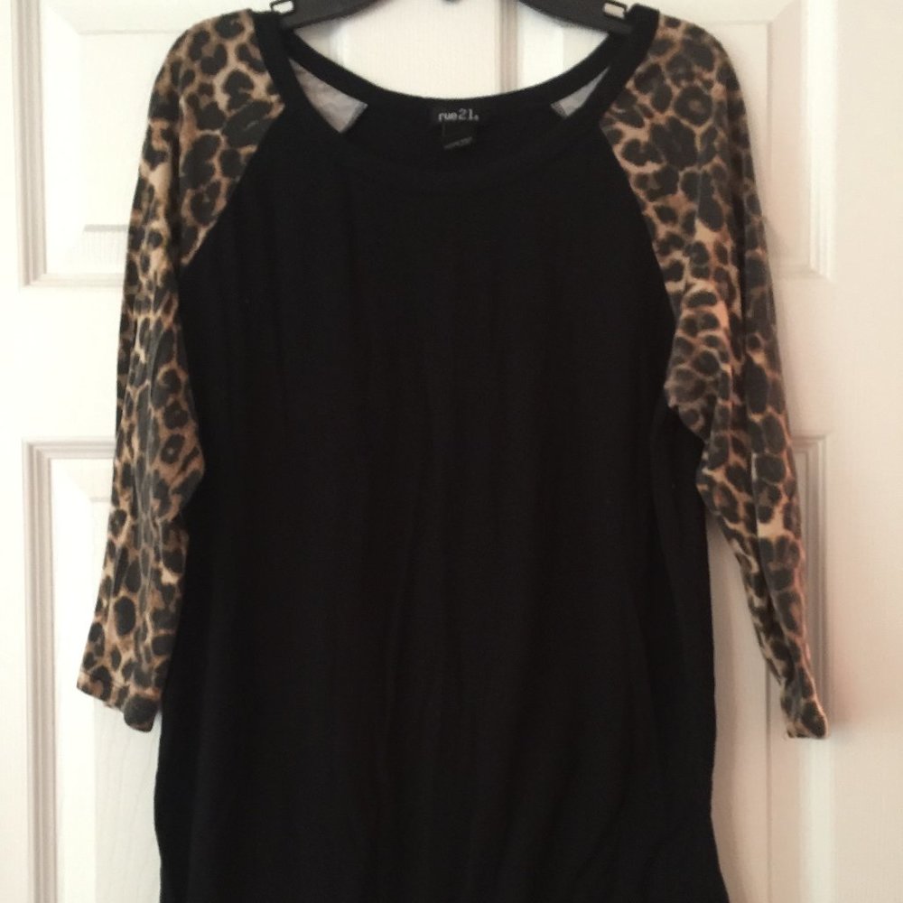 Leopard Print Baseball Tshirt